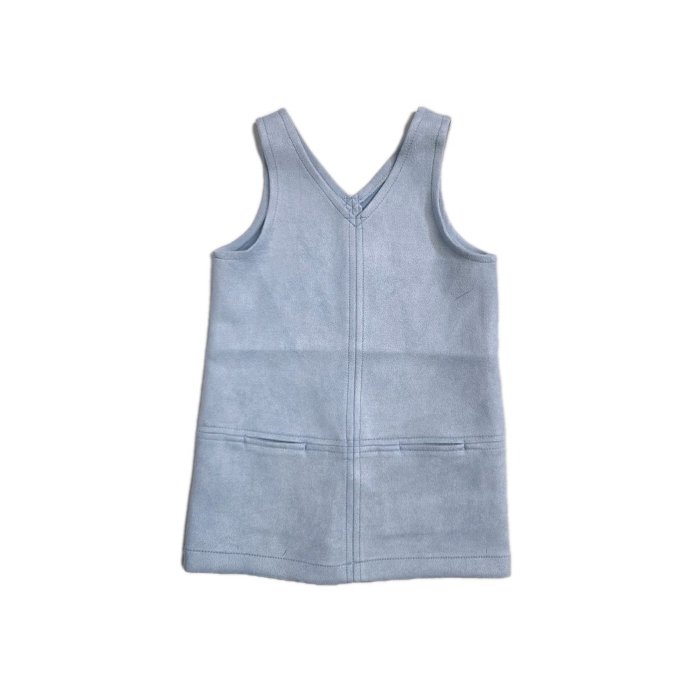Frenchie Mini Conture Girls Pocket‎ Dress Blue Swede 2 T NWT Suede